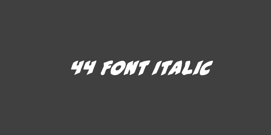 Fonte 44 Font Italic