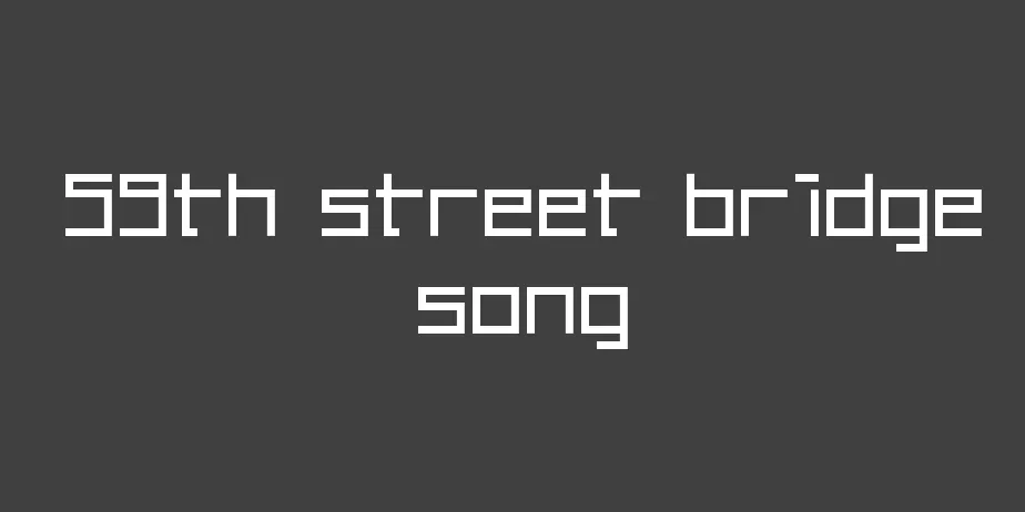 Fonte 59th street bridge song