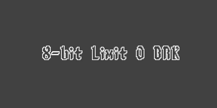 Fonte 8-bit Limit O BRK