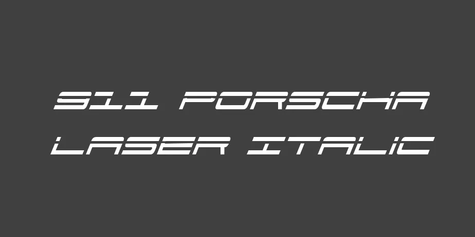 Fonte 911 Porscha Laser Italic