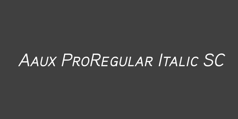 Fonte Aaux ProRegular Italic SC