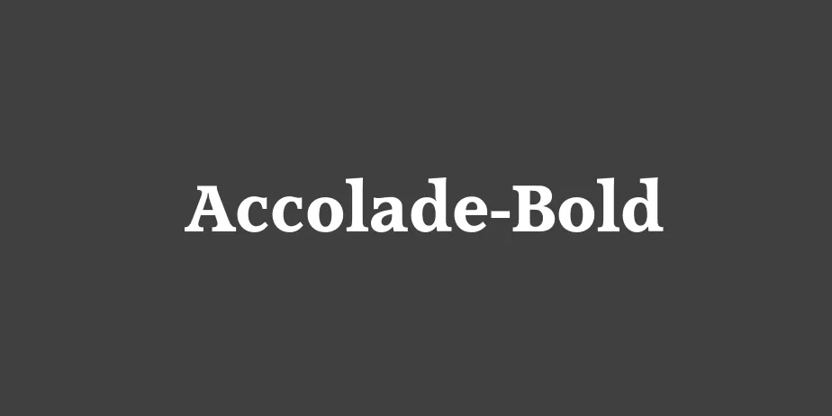 Fonte Accolade-Bold