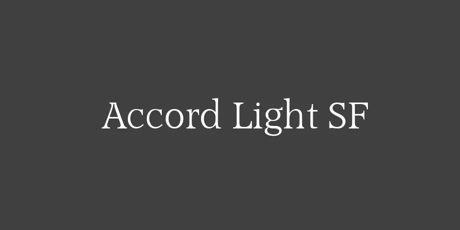 Fonte Accord Light SF