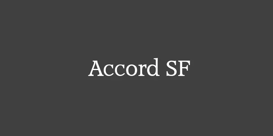 Fonte Accord SF
