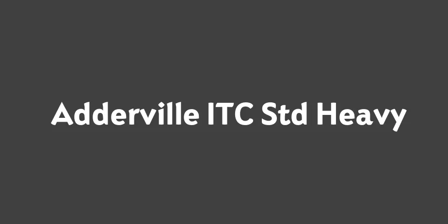 Fonte Adderville ITC Std Heavy