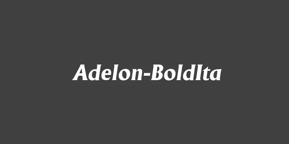 Fonte Adelon-BoldIta