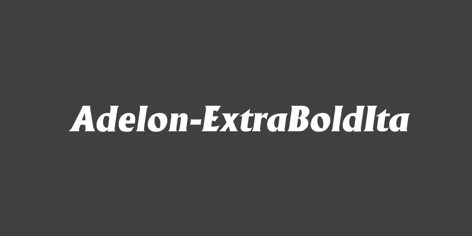 Fonte Adelon-ExtraBoldIta