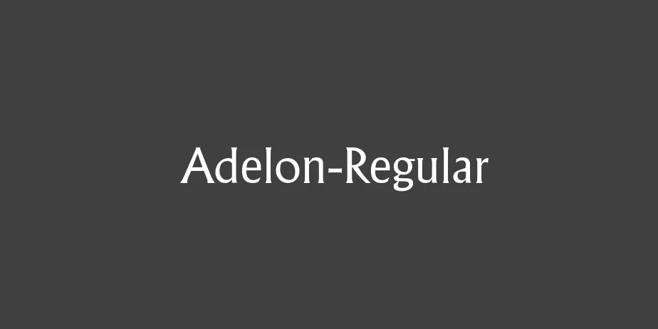 Fonte Adelon-Regular