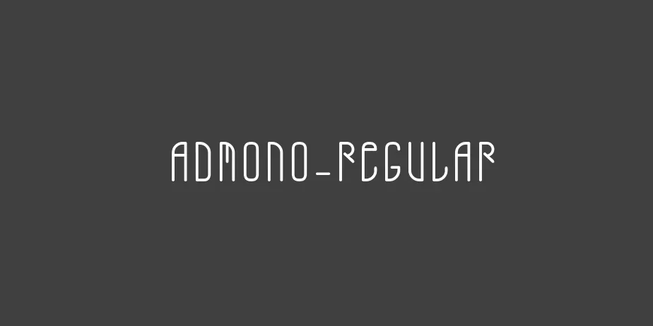 Fonte ADMONO-Regular