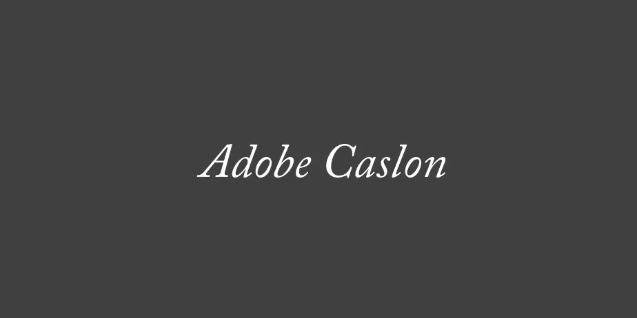 Fonte Adobe Caslon