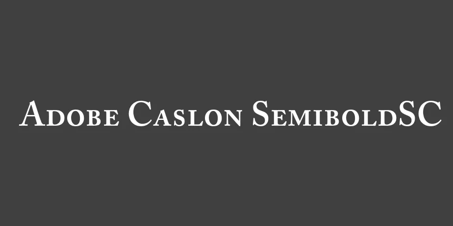 Fonte Adobe Caslon SemiboldSC