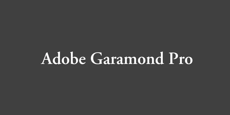 Fonte Adobe Garamond Pro