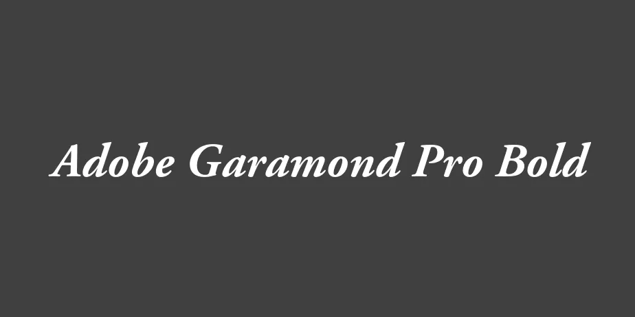 Fonte Adobe Garamond Pro Bold