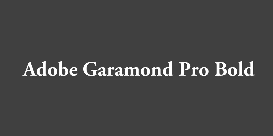 Fonte Adobe Garamond Pro Bold