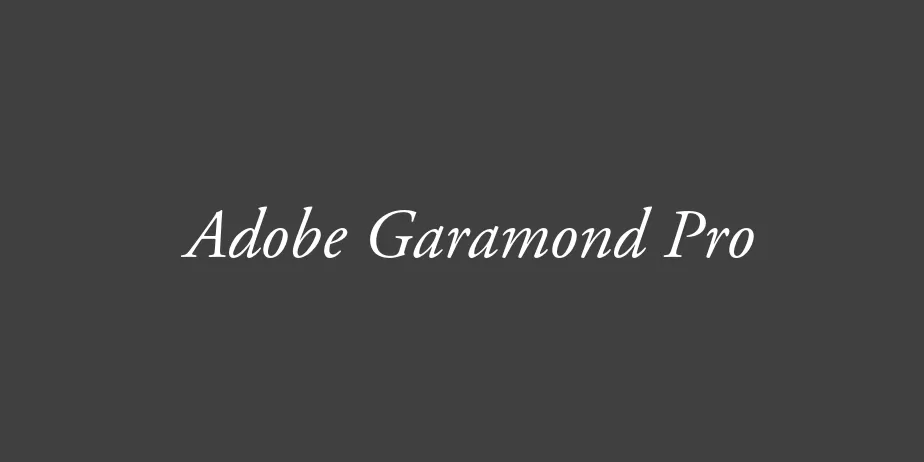 Fonte Adobe Garamond Pro