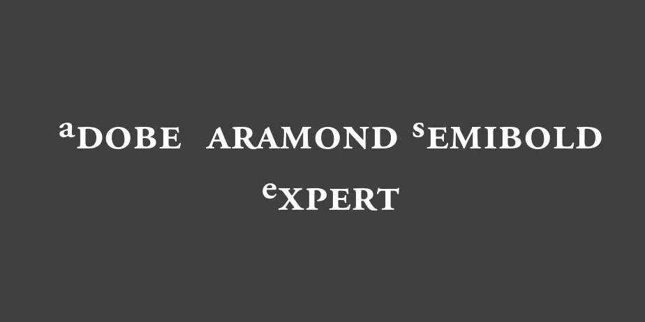 Fonte Adobe Garamond Semibold Expert