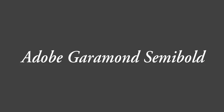 Fonte Adobe Garamond Semibold