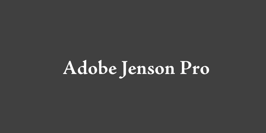 Fonte Adobe Jenson Pro