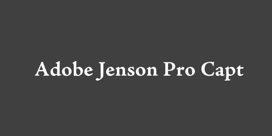 Fonte Adobe Jenson Pro Capt