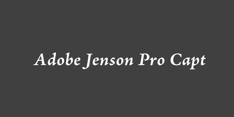 Fonte Adobe Jenson Pro Capt