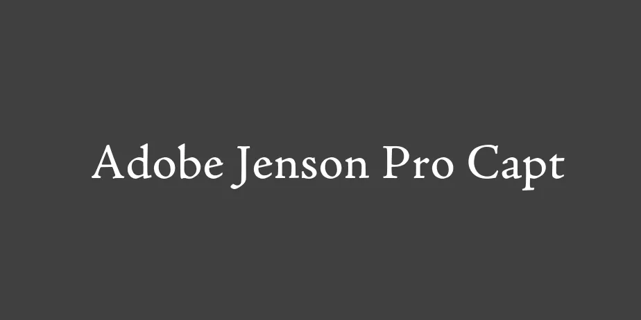 Fonte Adobe Jenson Pro Capt