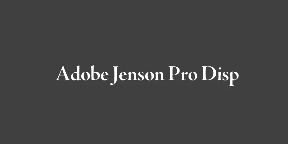 Fonte Adobe Jenson Pro Disp