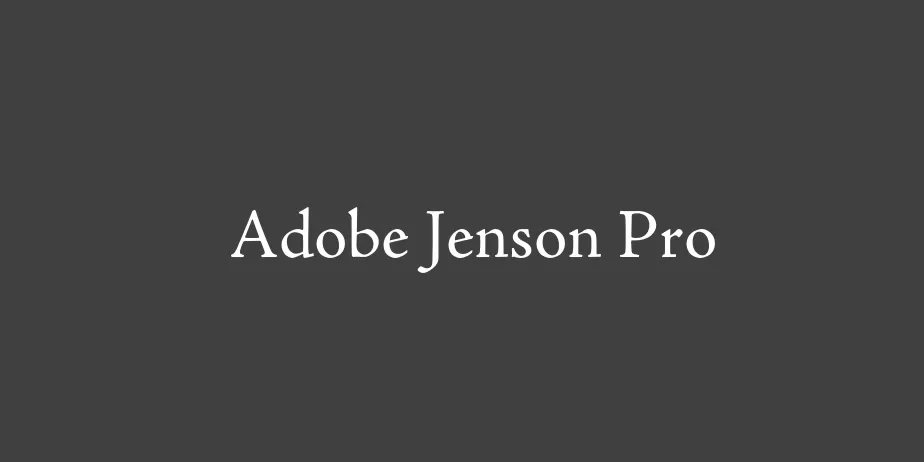 Fonte Adobe Jenson Pro