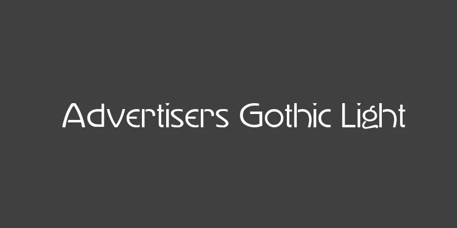 Fonte Advertisers Gothic Light