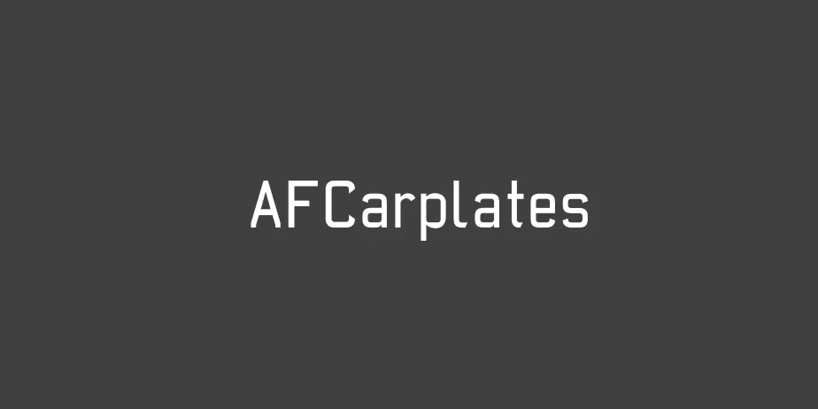 Fonte AFCarplates