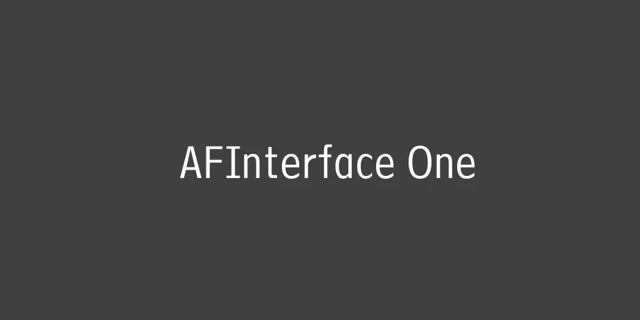 Fonte AFInterface One