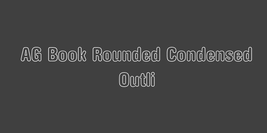 Fonte AG Book Rounded Condensed Outli