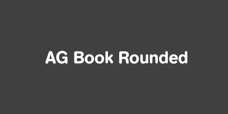 Fonte AG Book Rounded