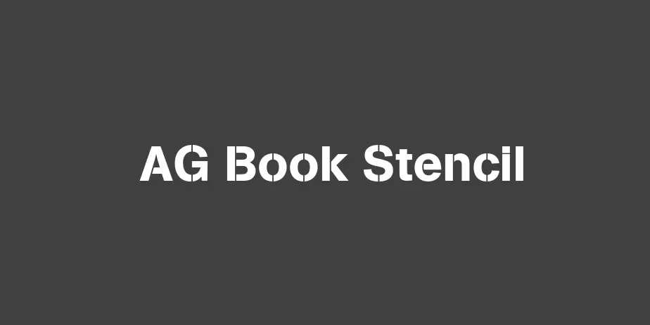 Fonte AG Book Stencil