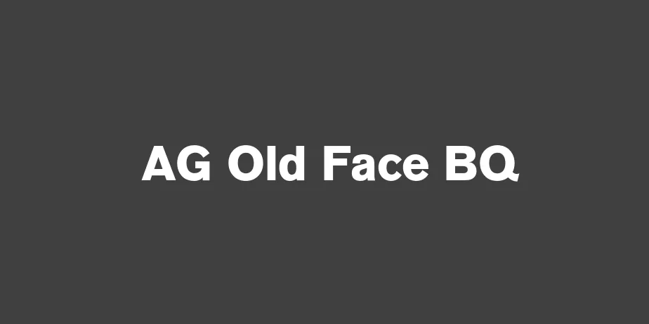 Fonte AG Old Face BQ