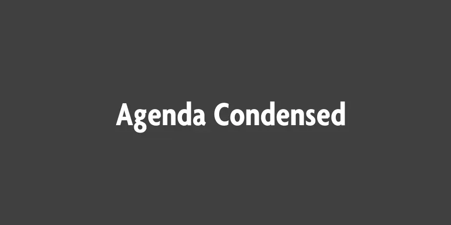 Fonte Agenda Condensed