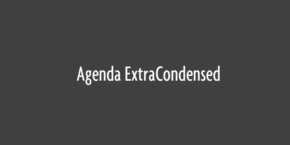 Fonte Agenda ExtraCondensed