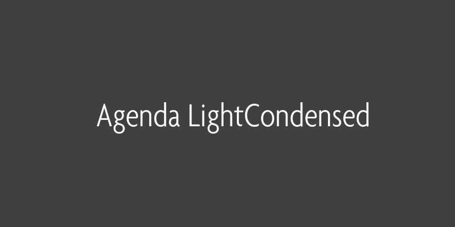 Fonte Agenda LightCondensed