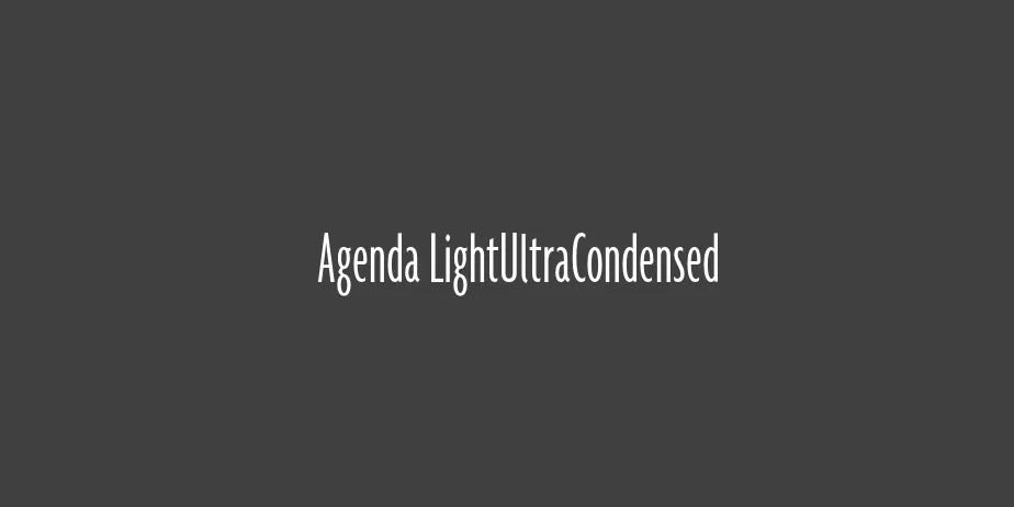 Fonte Agenda LightUltraCondensed