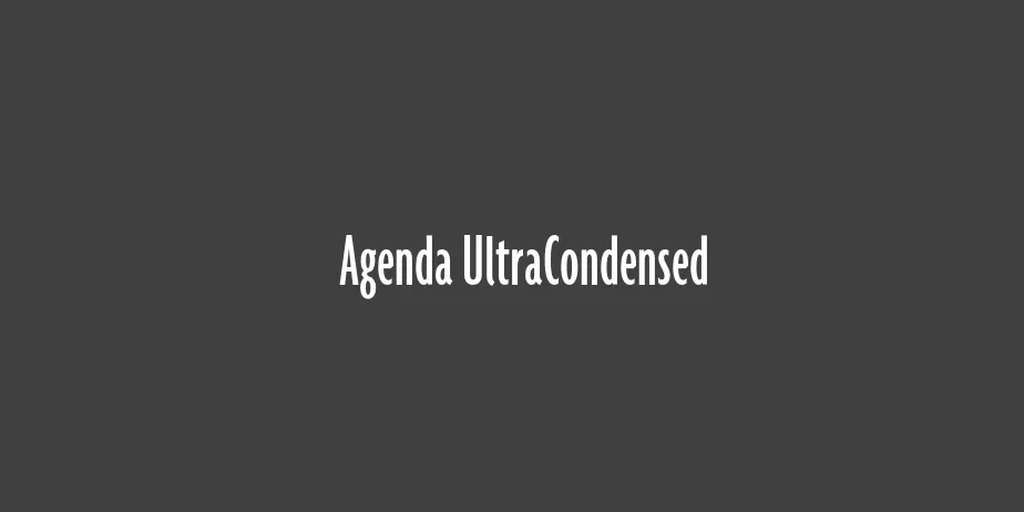 Fonte Agenda UltraCondensed