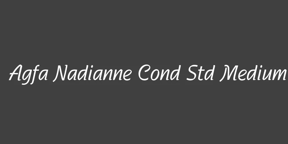 Fonte Agfa Nadianne Cond Std Medium