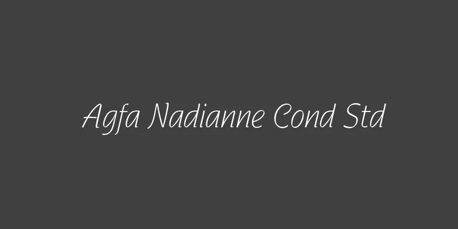 Fonte Agfa Nadianne Cond Std