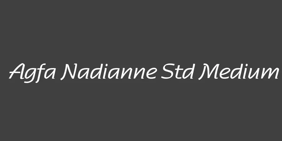 Fonte Agfa Nadianne Std Medium