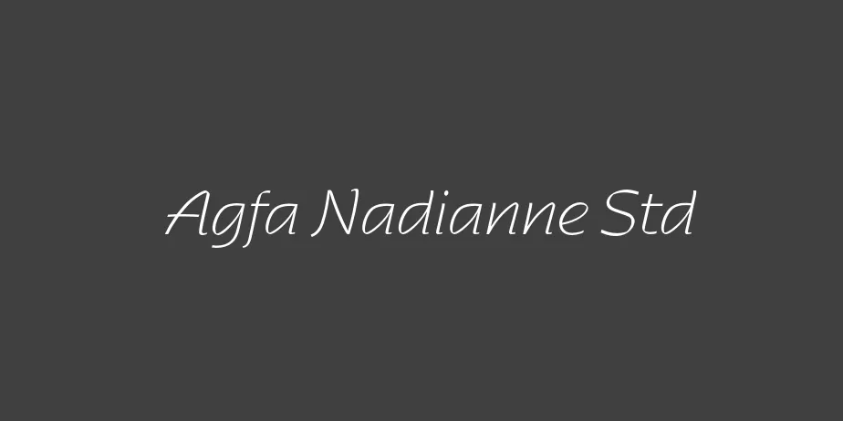 Fonte Agfa Nadianne Std