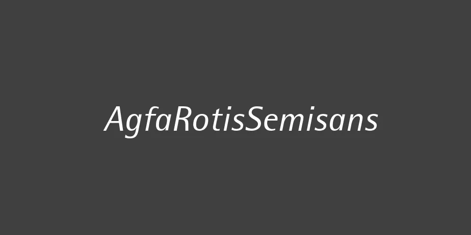 Fonte AgfaRotisSemisans