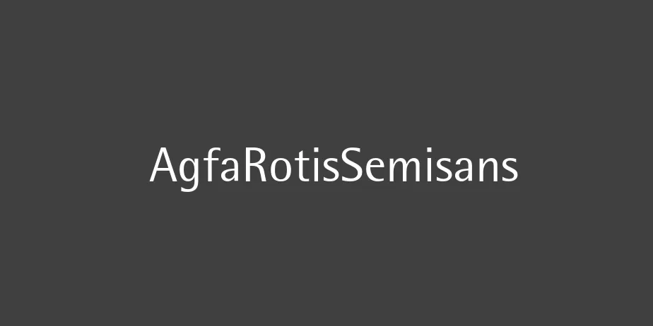 Fonte AgfaRotisSemisans