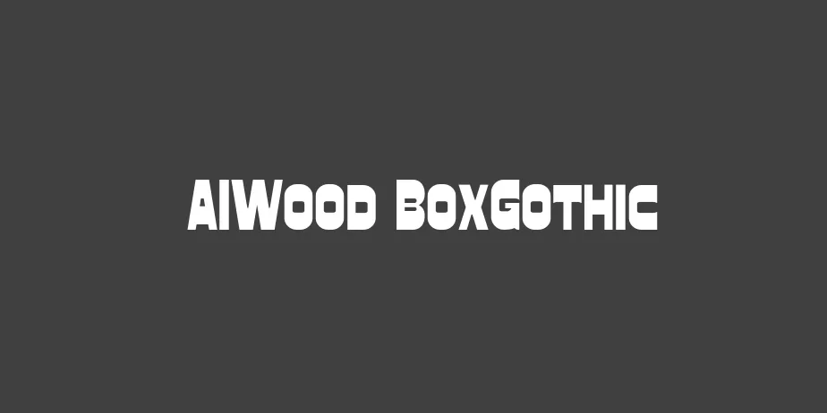 Fonte AIWood BoxGothic