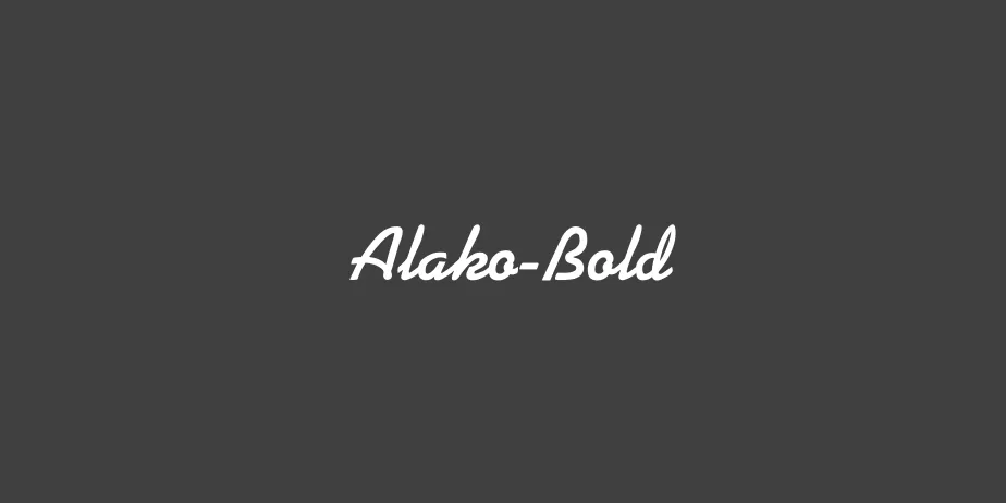 Fonte Alako-Bold