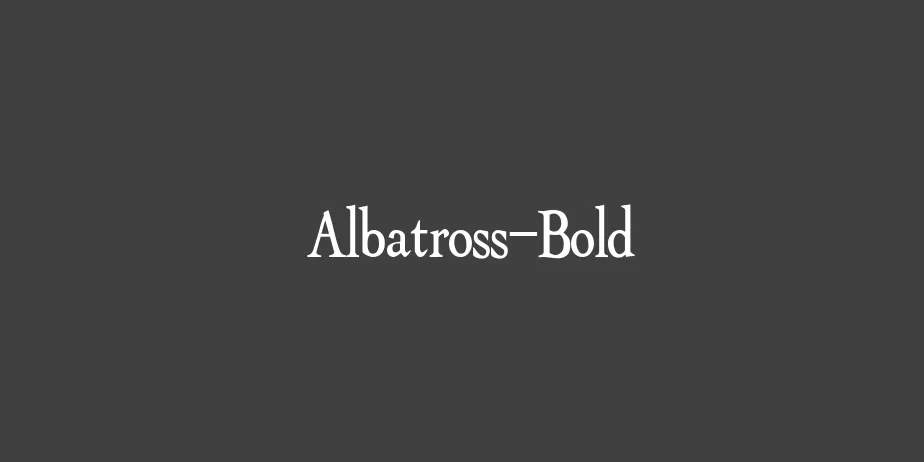 Fonte Albatross-Bold