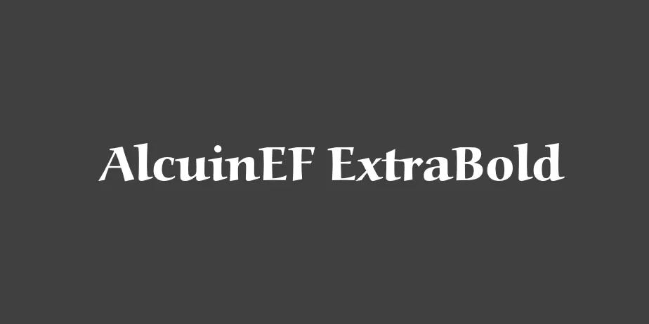 Fonte AlcuinEF ExtraBold