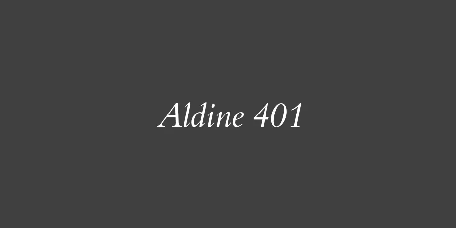 Fonte Aldine 401